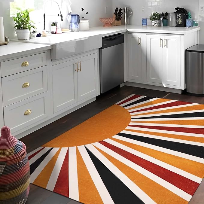 Lahome Boho Machine Washable Living Room Rugs-5x7 Area Rugs - Image 4