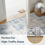 2x6 Rug for Entryway Hallway-No Slip Soft Carpets Modern Abstract Coastal - Image 2