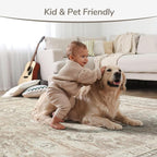 Lessymo 5x7 Area Rugs for Living Room, Machine Washable Non Slip Rug, Soft Low - Image 6