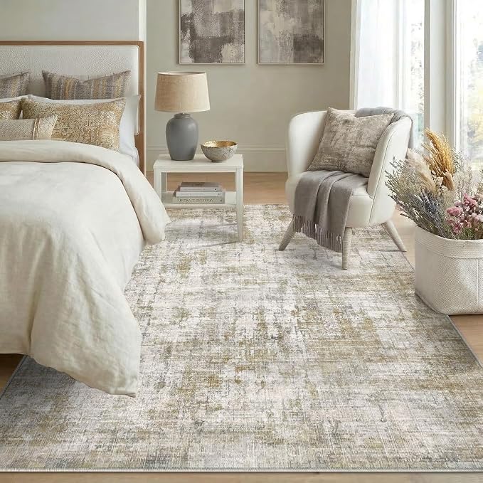 5x7 Area Rugs Washable Living Room Rug-No Slip Soft Carpets Modern Abstract - Image 4