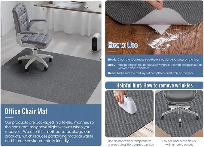 Sycoodeal Office Chair Mat for Hardwood Floor, Office Computer Gaming Chair Mat - Image 8