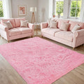 4x6 Area Rugs for Living Room Rug: Soft Fluffy Shag Light Pink Rugs for Bedroom by CarpetAddColortoYourLife