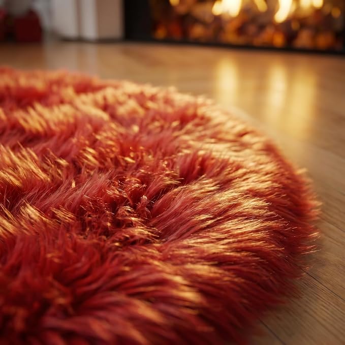 EasyJoy Ultra Soft Faux Fur Rug Fluffy Sheepskin Rug - Image 5