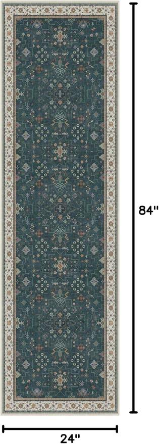 Hazo Haus Vintage 2x7 Washable Runner Rug Non Slip - Image 2