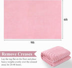 Pauwer Pink Area Rug for Girls Bedroom 6x9 Soft Fluffy Non Slip Machine - Image 2