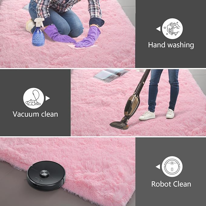 Shag Area Rugs for Bedroom Living Room, 6X9 Ultra Soft Fluffy Area Rugs for Dorm - Image 3