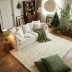 Mugorn 3x5 Rugs for Bedroom, Large Fluffy Cream White Area Rugs for Living Room - Image 9