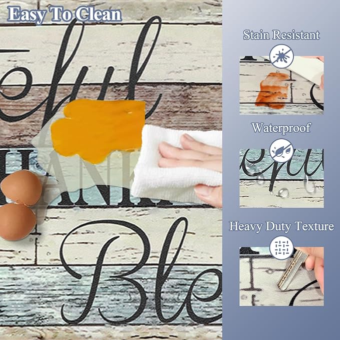 HEBE Anti Fatigue Kitchen Mat Set of 2 Non Slip Cushioned Kitchen Mats - Image 5