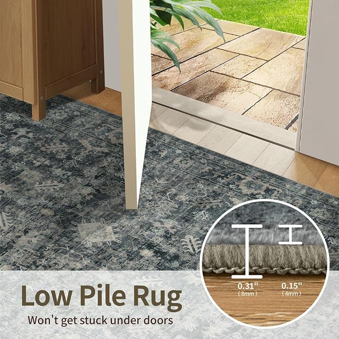 Rugxara 6x9 Area Rugs for Living Room Bedroom, Large Washable Rug, Non Slip & - Image 6