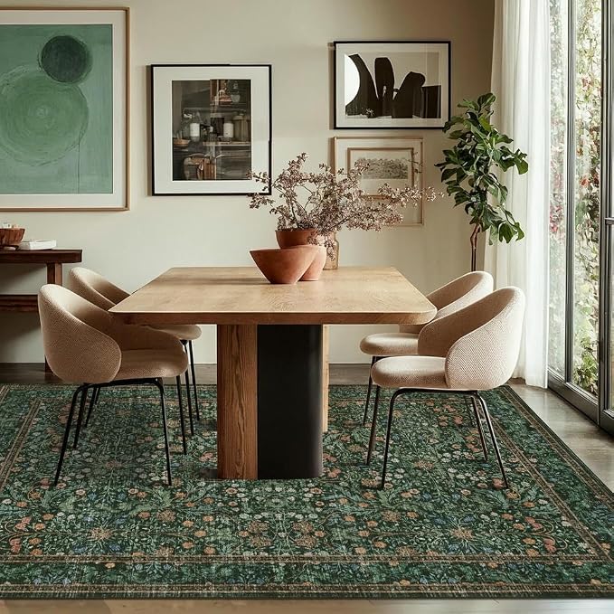 Rugxara 4x6 Area Rugs for Living Room Bedroom, Large Washable Rug, Non Slip & - Image 3