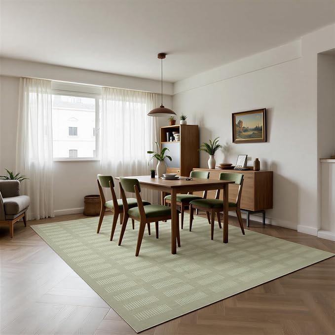Washable Rugs 8x10 Area Rugs for Living Room, Ultra Soft Faux Wool Retro Carpets - Image 6