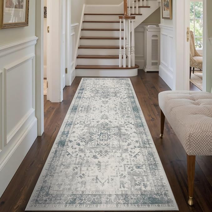 Rugxara 2x6 Washable Runner Rug, Non Slip Boho Runner Rugs by Rugxara