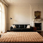Coffee Rabbit Plush Rug 4'x6', Fluffy Shaggy Area Rug - Image 3