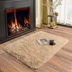 Soft Runner Rugs for Bedroom Hallways, 2x3 Beige Fluffy Shag Throw Area Rug for - Image 4