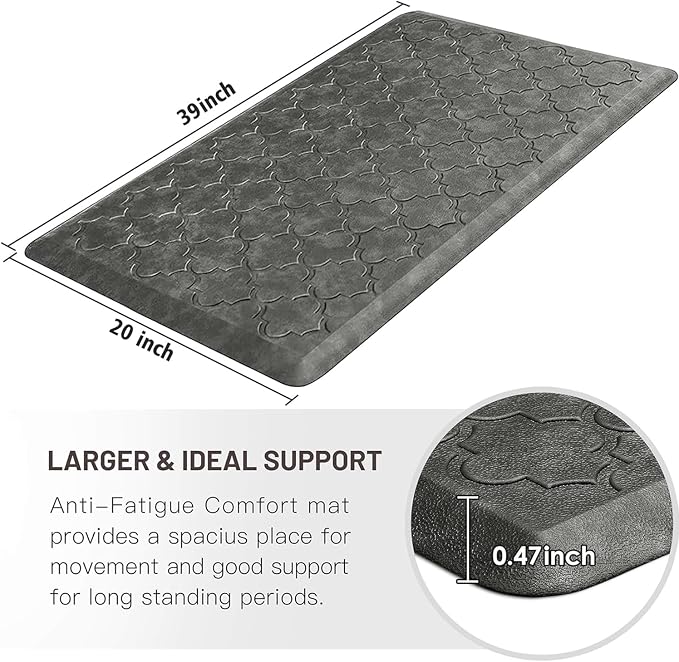 WISELIFE Kitchen Mat Cushioned Anti Fatigue Floor Mat, Thick Non Slip Water - Image 2