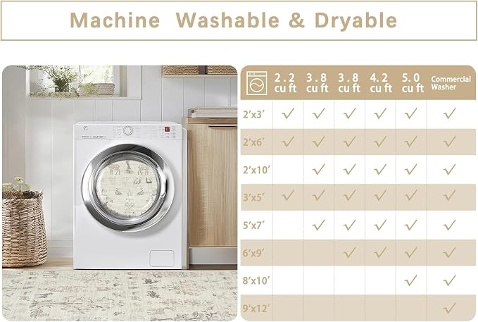 Srugn Washable Rugs 8x10 Area Rugs - Image 9