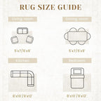 6x9 Area Rugs for Living Room: Washable Vintage Floral Rug Low Pile Non-Slip - Image 7