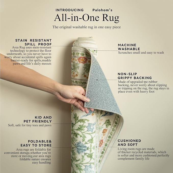Washable Runners for Hallways Kitchen Rug: 2'x10' Runner Rugs Stain Resistant - Image 3