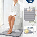 OLANLY Memory Foam Toilet Rugs U Shaped 24x20, Super Soft Absorbent Contour - Image 4
