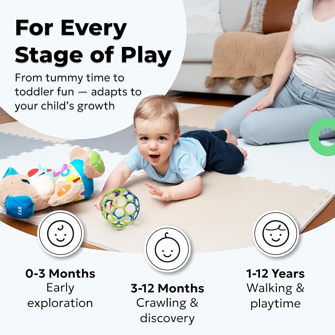 MioTetto Baby Play Mat, Comfortable Playtime Mat – Portable Foam Floor Tiles - Image 8