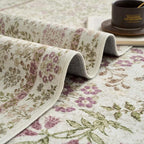 jinchan Zenith Floral Runner Rug 3x10 Washable Kitchen Runner Non-Slip Low-Pile - Image 8