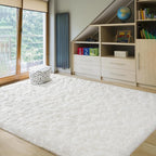 BENRON Soft Fluffy Rugs for Living Room 8 x 10 Cream White, Extra Large Area - Image 6