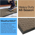 GORILLA GRIP 100% Waterproof All-Season WeatherMAX Doormat, US Designed Natural - Image 3