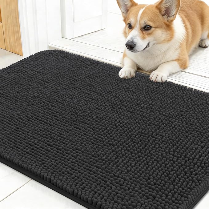 OLANLY Dog Door Mat for Muddy Paws 24x16, Absorbs Moisture and Dirt, Absorbent by OLANLY