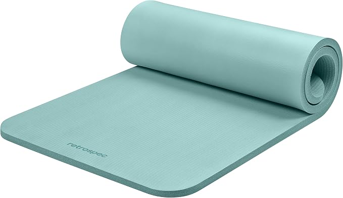 Retrospec Solana Yoga Mat 1" Thick w/Nylon Strap by Retrospec