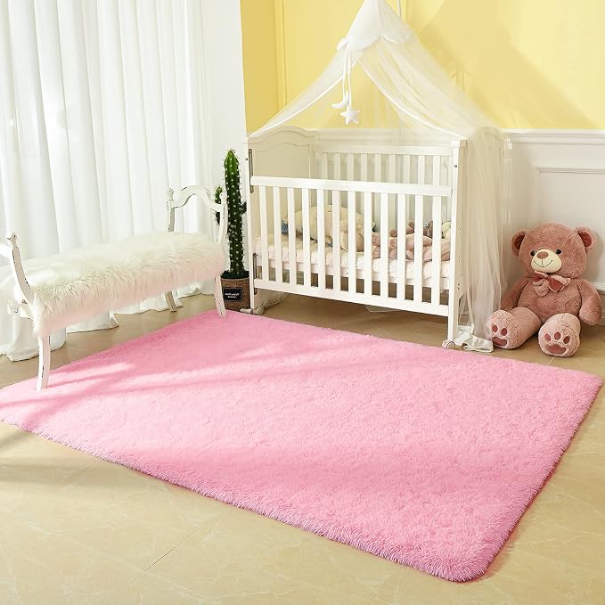 Andecor Soft Fluffy Bedroom Rugs, 3 x 5 Feet Indoor Shaggy Plush Area Rug - Image 3