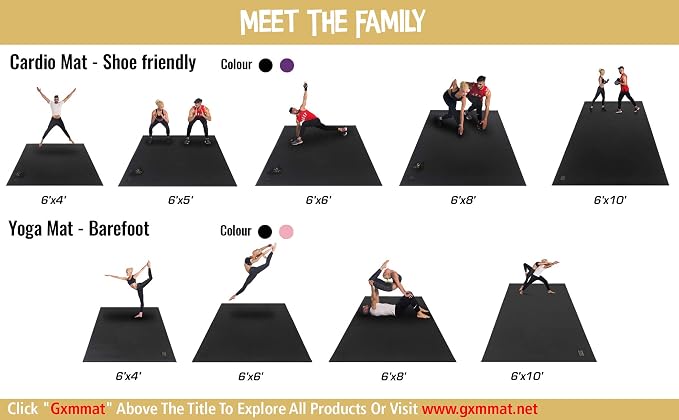 GXMMAT Large Exercise Mat 6'x4'/6'x5'/6'x6', Thick Workout Mats - Image 7
