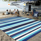 HUGEAR Outdoor Waterproof Rug 8'x10' Plastic Straw Rugs Washable Reversible - Image 4