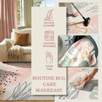 Lahome Pink Boho Nursery Rug 4x6, Washable Non Slip Soft Botanical Area Rug - Image 5