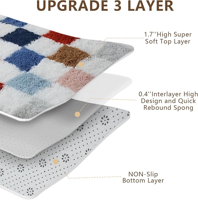 Large Shag Area Rug for Bedroom Living Room, 8x10 Fluffy Soft Colorful - Image 6