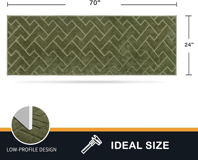 PURRUGS Dirt Trapping Door Mat 24" x 70", Non-Slip Machine Washable Entry Rug - Image 2