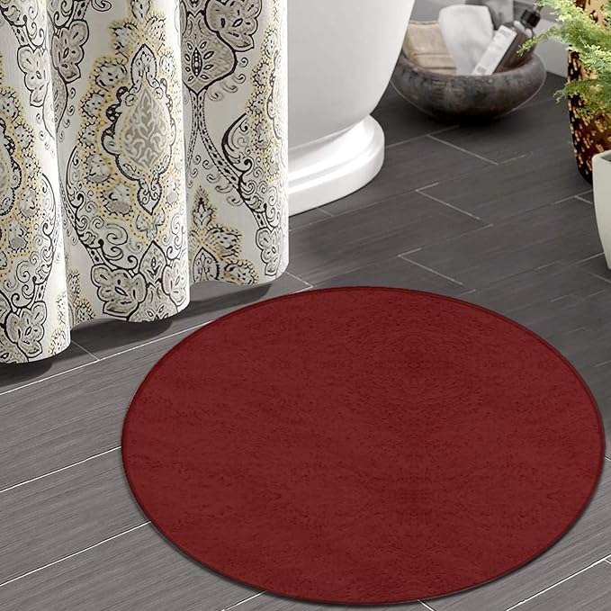 Room Sofa Yoga Soft Round Carpet, Home Decor Non Slip Kitchen Office Circle Rug - Image 4