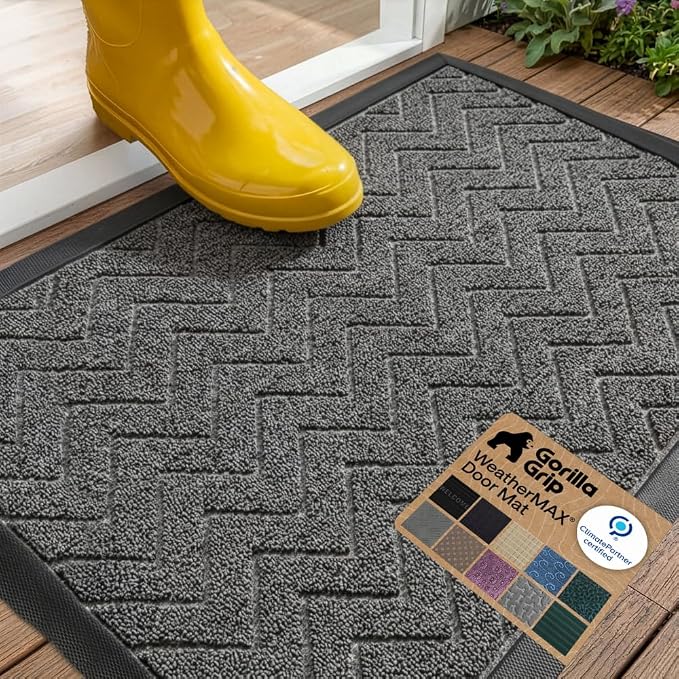 GORILLA GRIP 100% Waterproof All-Season WeatherMAX Doormat US Designed Natural by Unknown