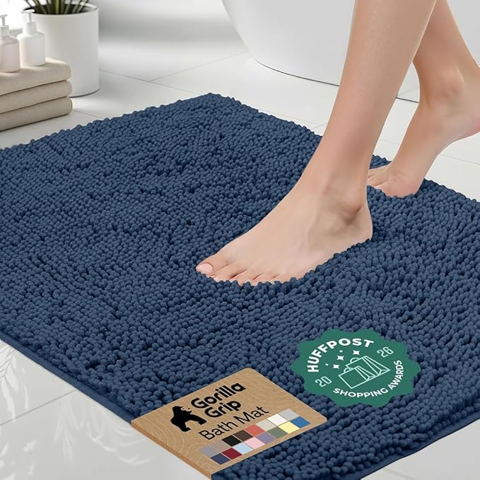 GORILLA GRIP Bath Rug Mat 70x24, Soft Absorbent Chenille, Quick Dry Microfiber by Unknown