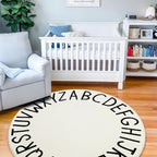 Topotdor Round Kids Play Rug Alphabet Nursery Area Rug Extra Large Soft - Image 6