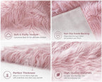 EasyJoy Faux Sheepskin Rug, Fluffy Faux Fur Rug, Ultra Soft Shag Area Rug - Image 4