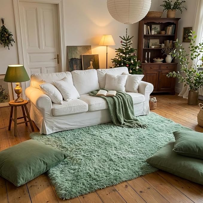 Mugorn 6x9 Rugs for Living Room, Soft Carpet Shag Kids Room Rug, Non-Slip Fuzzy - Image 8