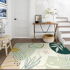 Lahome Sage Green Boho Area Rug 5x7, Washable Non Slip Soft Botanical Rug - Image 7