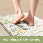 KIMODE Anti Fatigue Kitchen Mat, Cushioned Boho Kitchen Runner, Non Slip - Image 2