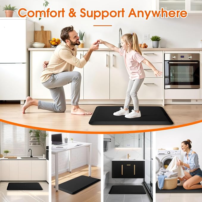 TranquilRelax Kitchen Mat, Non-Slip Bottom, Water & Stain Resistant, Easy Clean - Image 7