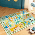 2×3 Small Green Area Rug for Kids Bedroom, Washable Entryway Rug Non Slip by Snoffic
