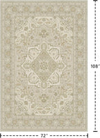 Latte&Fog 6x9 Area Rugs for Living Room, Large Vintage Beige Washable Rug - Image 2