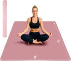 Stepwaver Extra Large Yoga Mat 6'x4', Ultra Durable, Wide Workout Mat, Wide by Stepwaver