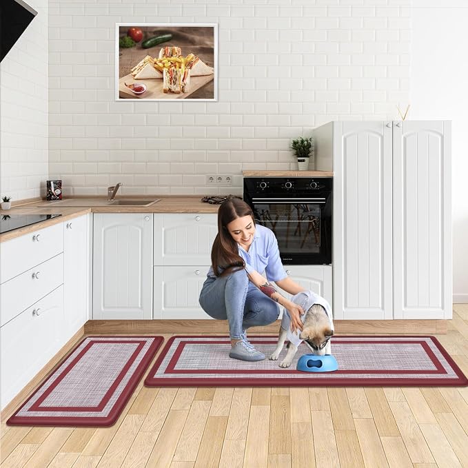 Mattitude Kitchen Mats Set of 2 Cushioned Rugs Anti-Fatigue Mats - Image 6
