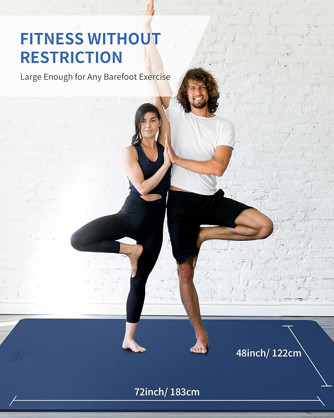 CAMBIVO Yoga Mat 72" x 48" Large Workout Mat - Image 8