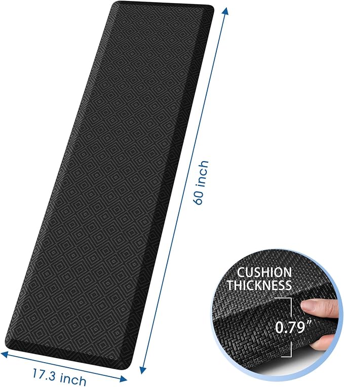 Mattitude 4/5 Inch Thick Kitchen Mat Cushioned Anti-Fatigue Floor Mat Water - Image 2